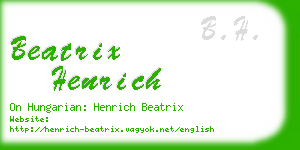 beatrix henrich business card